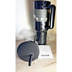 SEE PICS- Mickey Mouse Design Trek Tumbler 40 oz Simple Modern With Handle & Lid